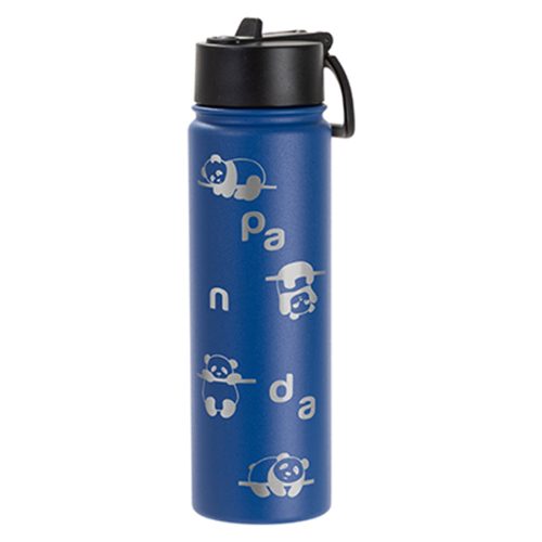 Engraving 22oz/650ml Powder Coated SS Flask w/ Wide Mouth Straw Lid & Rotating Handle - Joto Imaging Supplies 