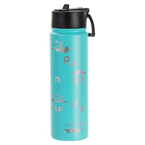 Engraving 22oz/650ml Powder Coated SS Flask w/ Wide Mouth Straw Lid & Rotating Handle - Joto Imaging Supplies 