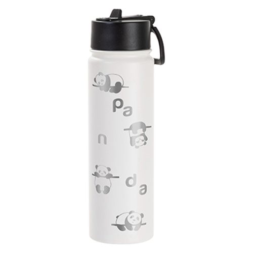 Engraving 22oz/650ml Powder Coated SS Flask w/ Wide Mouth Straw Lid & Rotating Handle - Joto Imaging Supplies