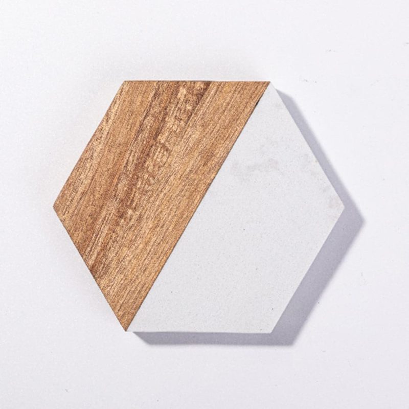 Engravable Marble Wood Coasters - Pack of 10 - Joto Imaging Supplies US