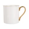 Pearl Coating™ Sublimation 10oz Bone China White Mug with Gold Rim and Handle - Pack of 6 - Joto Imaging Supplies US